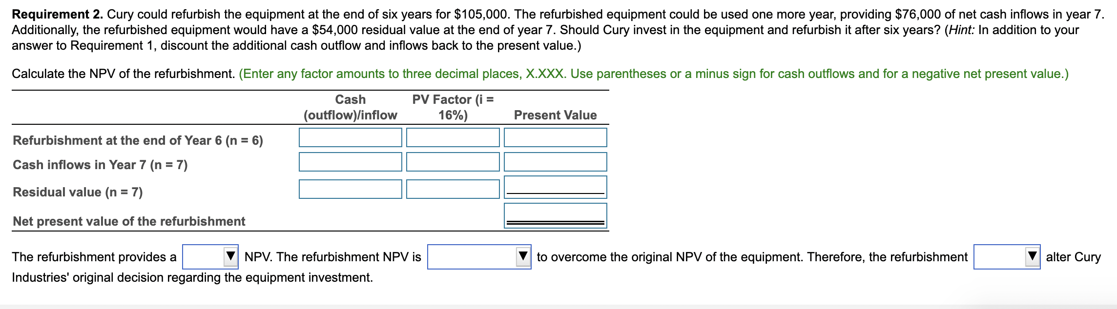 to view the projected net cash inflows.) (Click the icon to view