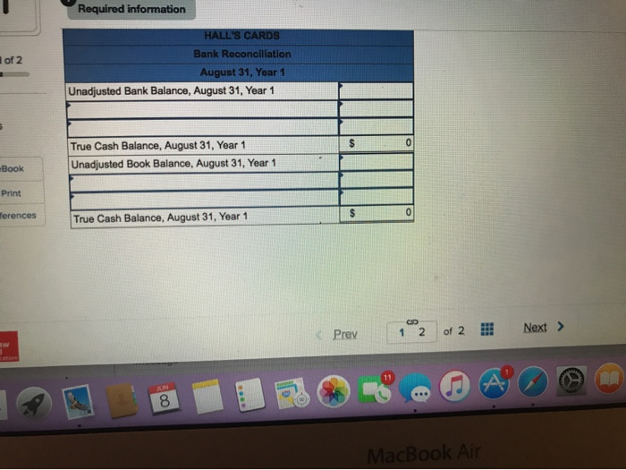 Preparing a bank reconciliation LO 6-3 [The following information applies to the