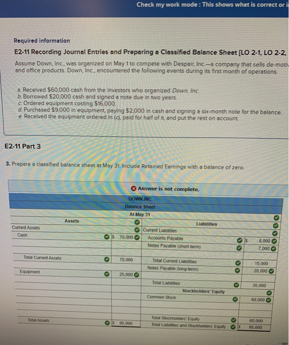  Check my work mode: This shows what is correct or i