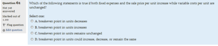 photo) Which of the following budgets or financial statements is an operating