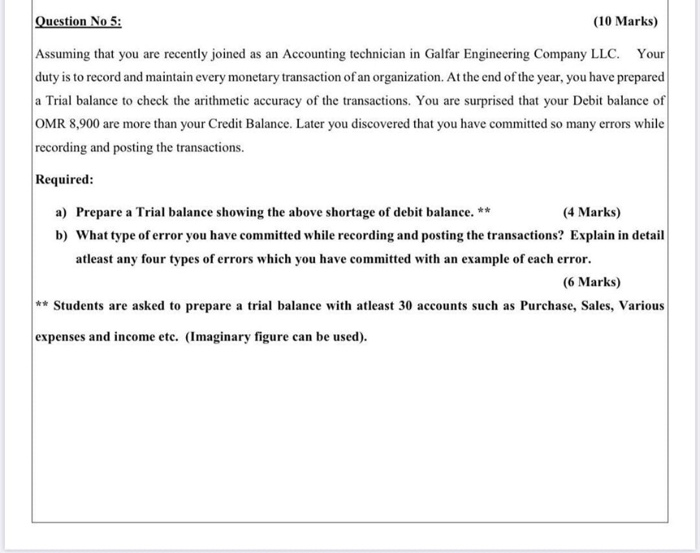  Question No 5: (10 Marks) Assuming that you are recently joined