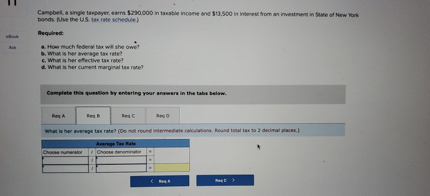 taxpayer, earns $290,000 in taxable income and $13,500 in interest from an