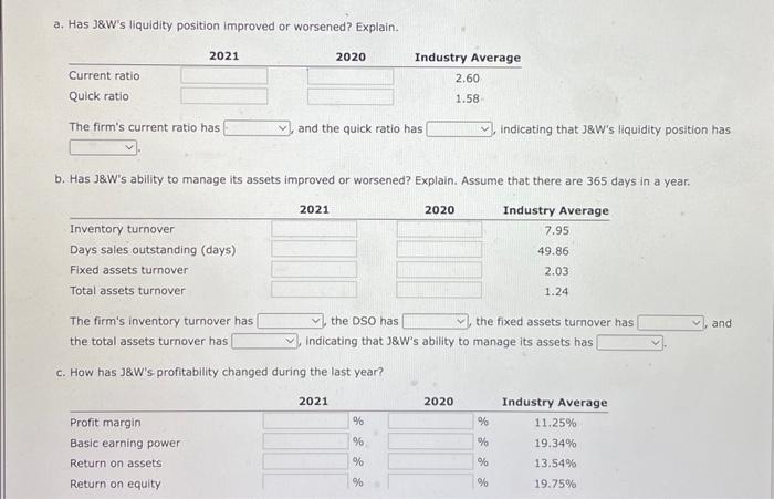 Sheets (Thnusands of Dollars) Joshua \& White Technology: Income Statements for Year