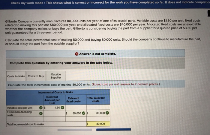  Check my work mode: This shows what is correct or incorrect
