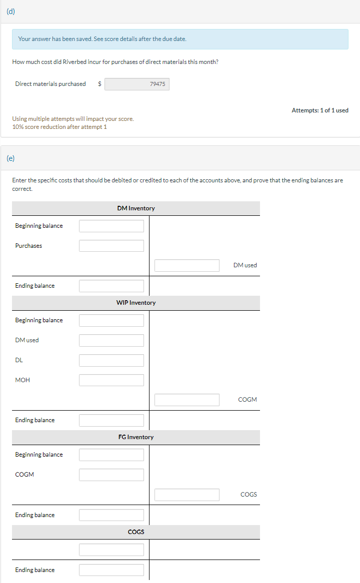 info is there. The following are jartially completed T-accounts for Riverbed. The