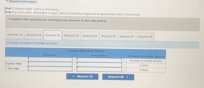 Assume that all sales are on credit: (1-o) Compute days' sales uncollected.