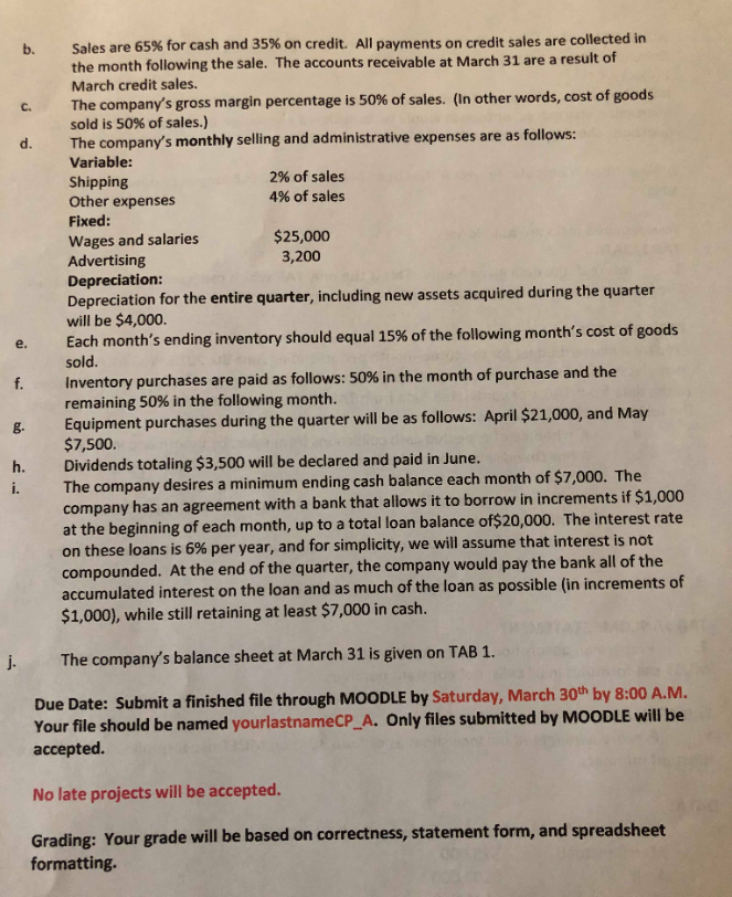 through J And the Cash Budget I have half of it solved