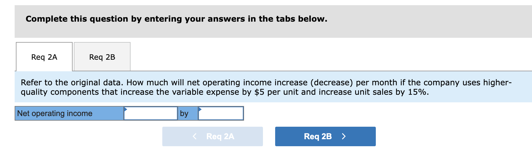 change in the company's net operating income if it can increase total