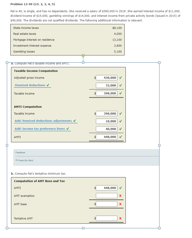 ****2019**** ppl keep answering 2018 Problem 12-49 (LO. 2, 3, 4, 5)