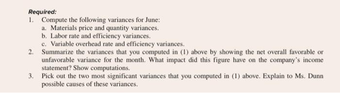 been experiencing problems as shown by its June contribution format income statement