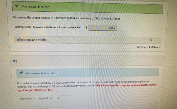  please help Your answer is correct. Determine the proper balance in