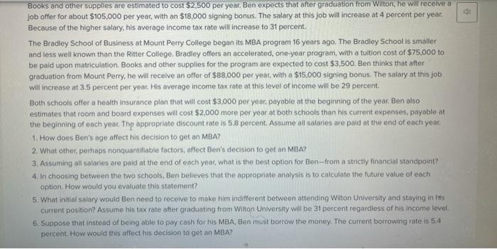 college six years ago with a finance undergraduate degree. Since graduation, he