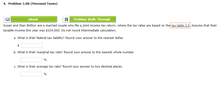 4. Problem 3.08 (Personal Taxes) eBook Problem Walk-Through Susan and Stan
