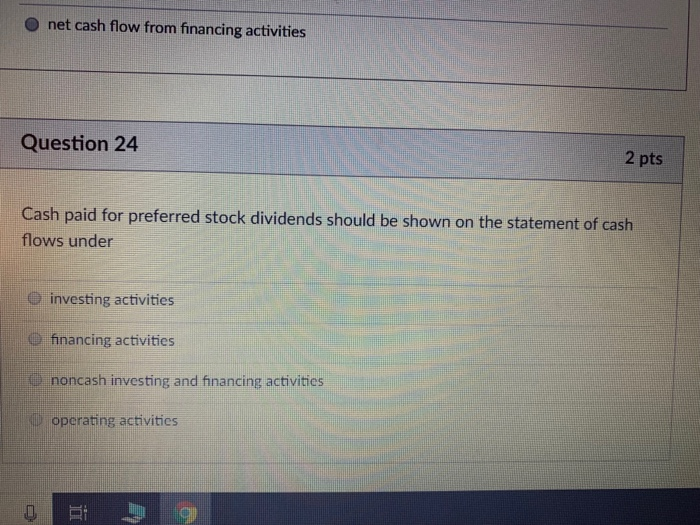2 pts Depreciation on factory equipment would be reported in the statement