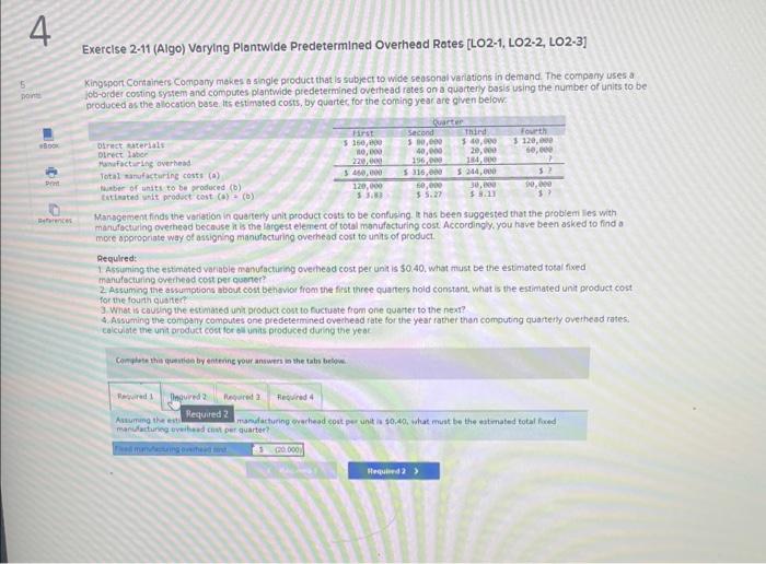 estimated that 30.000 direct labor-hours would be required for the period's estimated