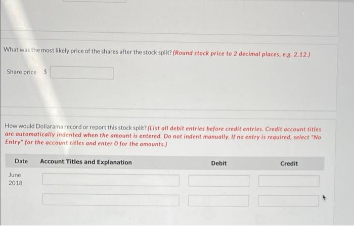 before the split the company's common shares were trading at $153.49 per