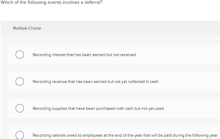 4. 5. When a company purchases supplies on account Multiple Choice Cash