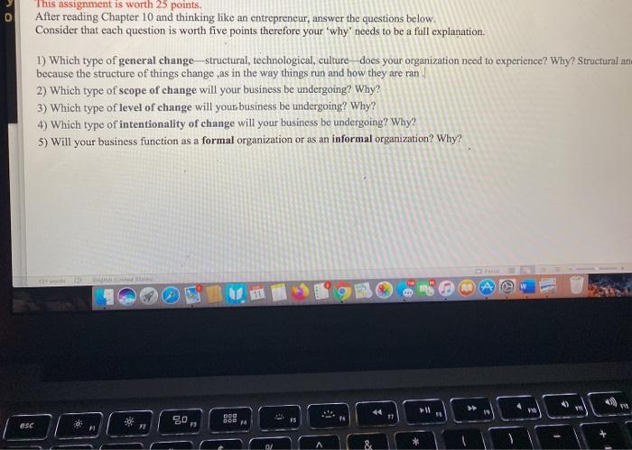  0 This assignment is worth 25 points. After reading Chapter 10