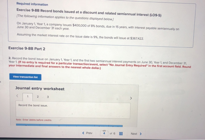 related semiannual interest (LO9-5) [The following information applies to the questions displayed