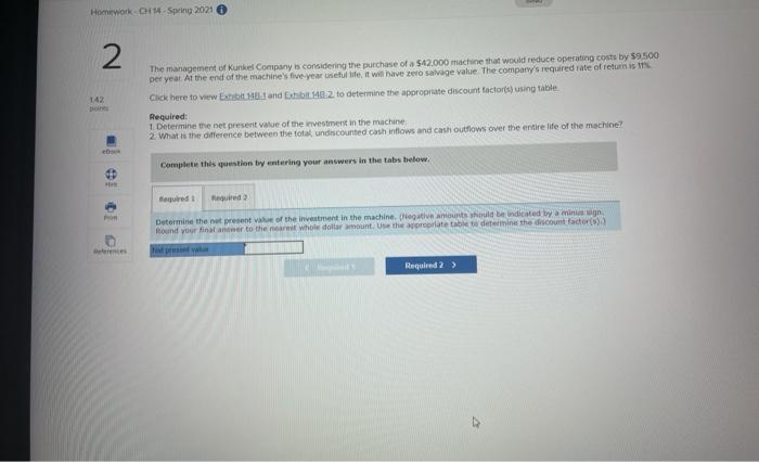  Homework - CH 14 Spring 2021 2 142 D The management