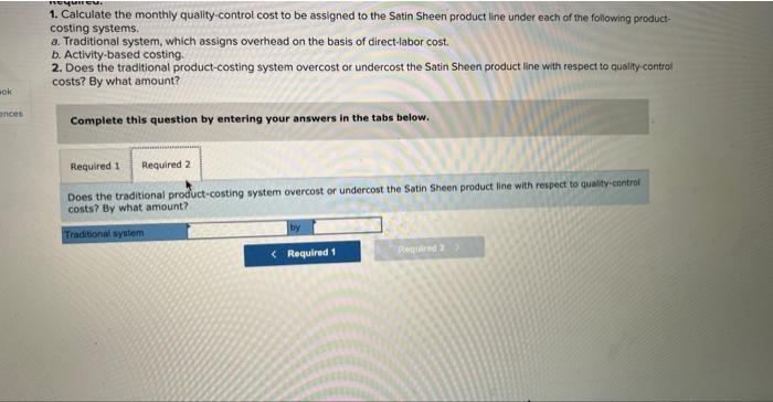 quality-control costs uniformly to aff products at a rme of tis percent