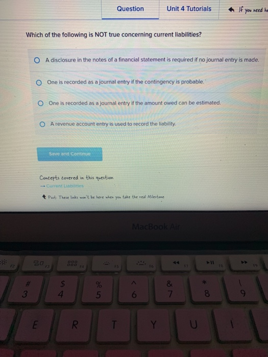  Question Unit 4 Tutorials If you need he Which of the