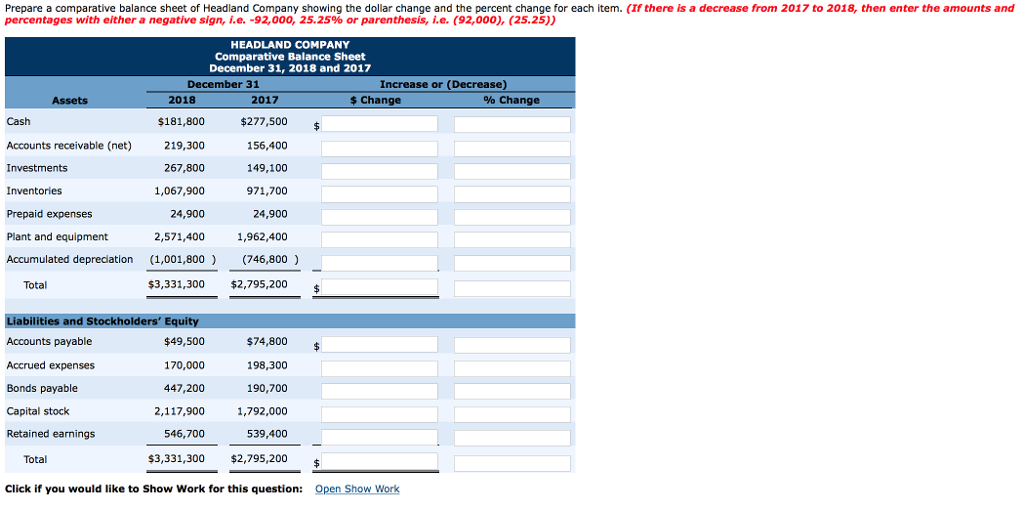 2017 December 31 2018 2017 Assets $181,800 $277,500 Cash Accounts receivable (net)