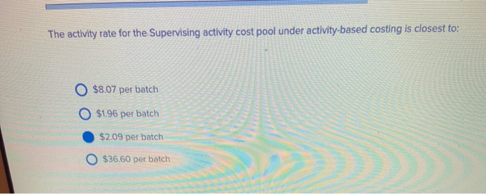 cost pools-Processing, Supervising and other in the first stage allocations, costs in