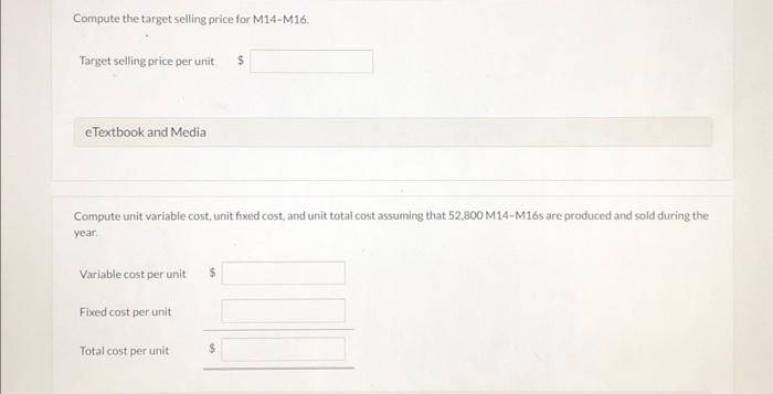 this new product. These costs are based on a budgeted volume of