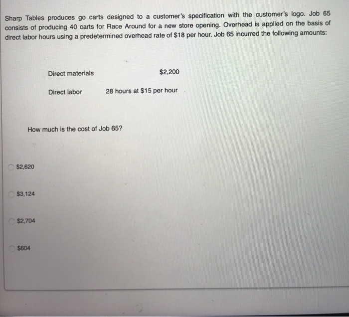  Sharp Tables produces go carts designed to a customer's specification with