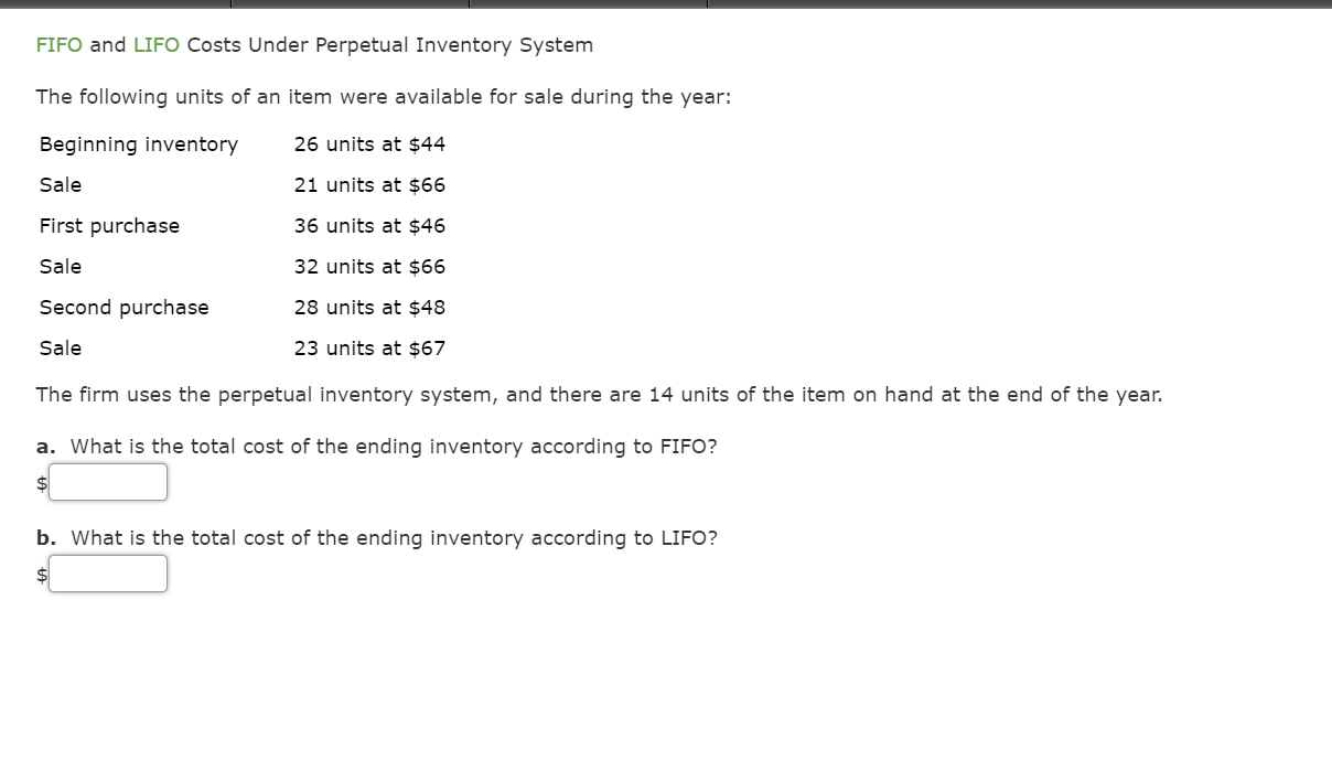 The business maintains a perpetual inventory system, costing by the first-in, first-out