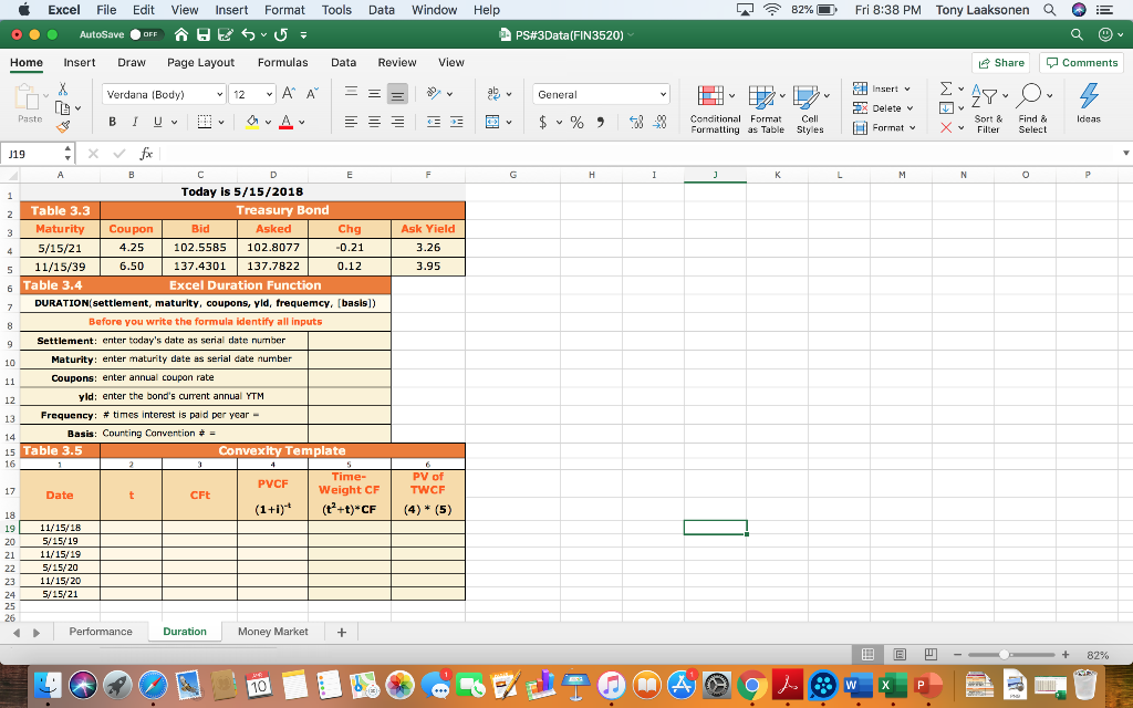 Table 3.3 - Table 3.5 Today: 15-May-2018 Given the LaTeX: \Delta B,
