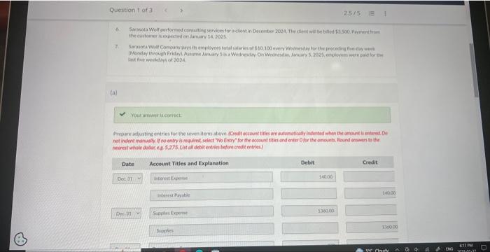 25/51 7. List of Accounts 3. Feprociacieo on the equioment for 2024
