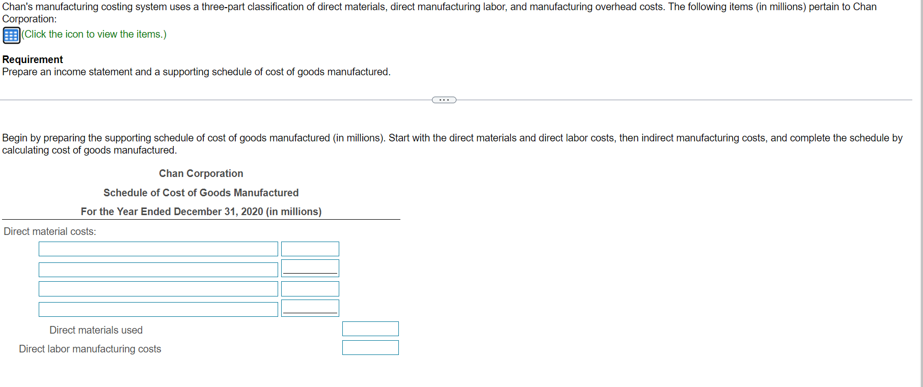 December 31, 2020 Finished-goods inventory, December 31, 2020 Accounts payable, December 31,
