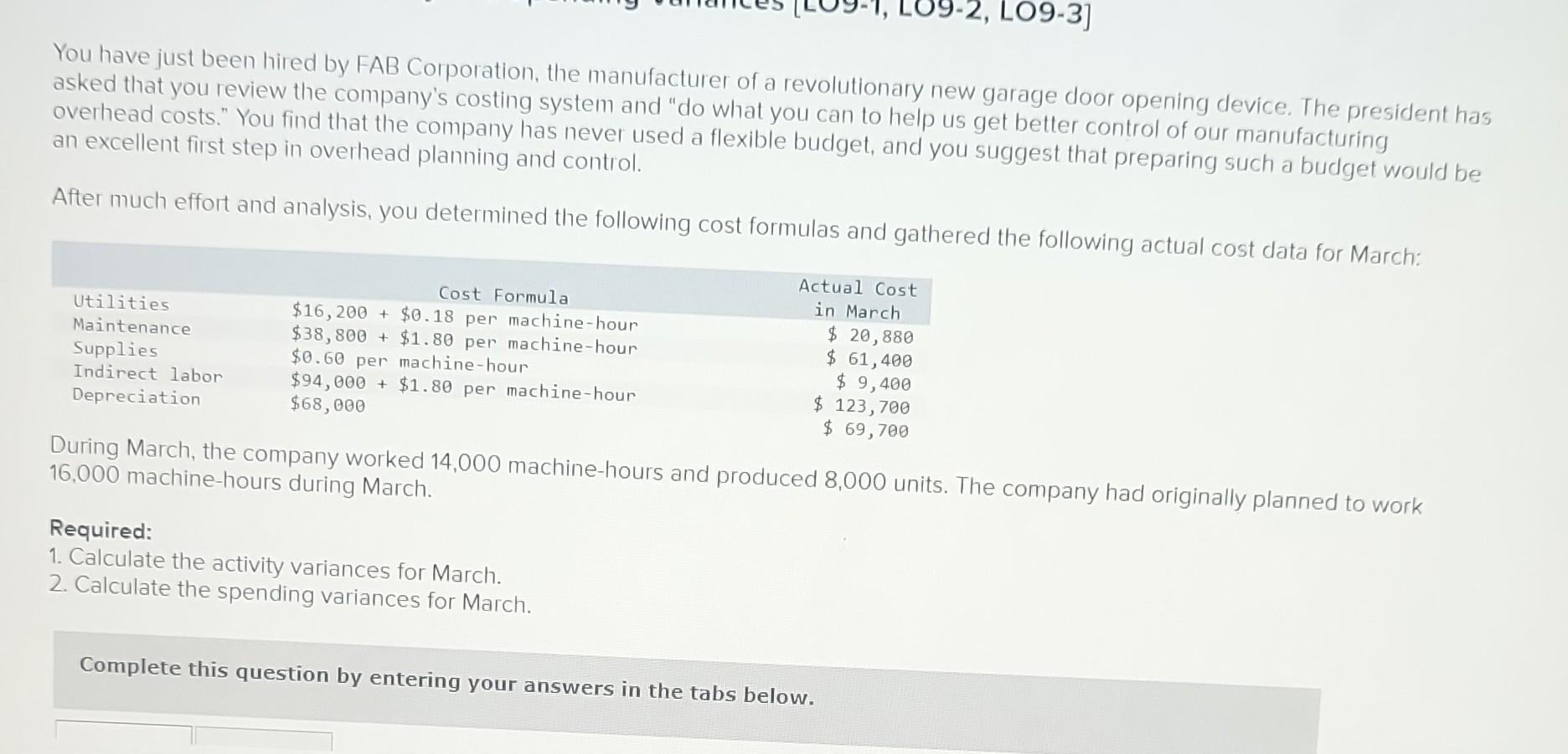  Enabled: Quiz 2 Ch. 7-9 es Problem 9-18 (Algo) Activity and