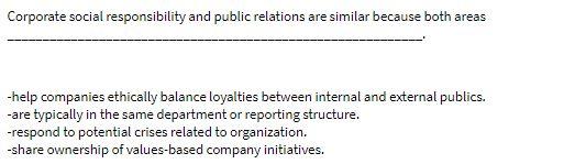 the answer must be clear and need typed answer Corporate social responsibility