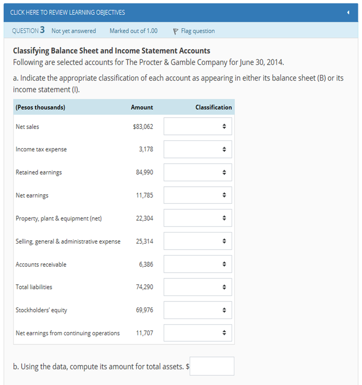 CLICK HERE TO REVIEW LEARNING OBJECTIVES QUESTION 3 Not yet answered