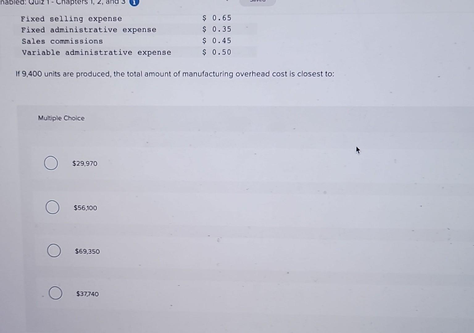 activity is 8,100 units to 15,500 units. When it produces and sells