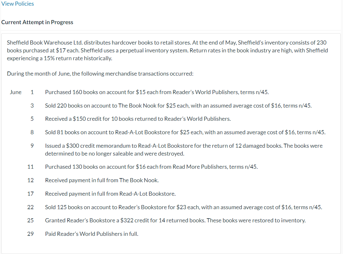 Current Attempt in Progress Sheffield Book Warehouse Ltd. distributes hardcover books