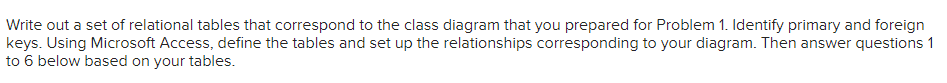 How many relational tables are necessary to implement your model for
