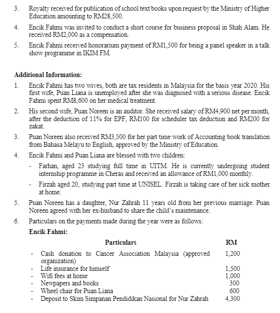 answers in typing. Encik Fahmi, 54 years old is a Malaysian tax