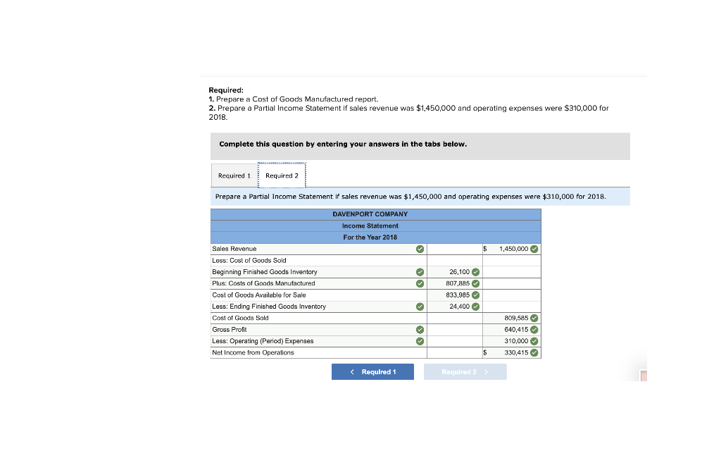 appreciate it. Please zoom in if needed. Manufacturing costs for Davenport Company