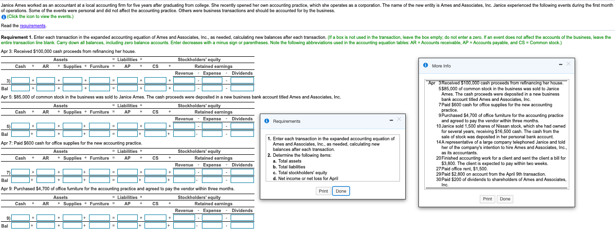  please help + + + + Janice Ames worked as an