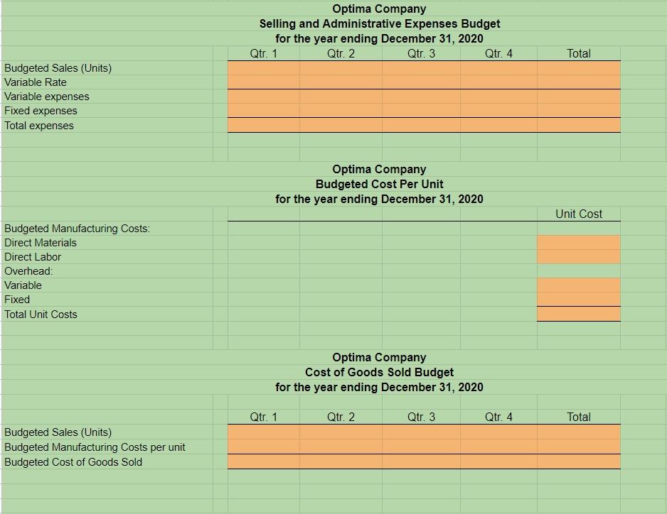 sheet OPTIMA, INC. Additional information: Ending finished goods inventory (percentage of the