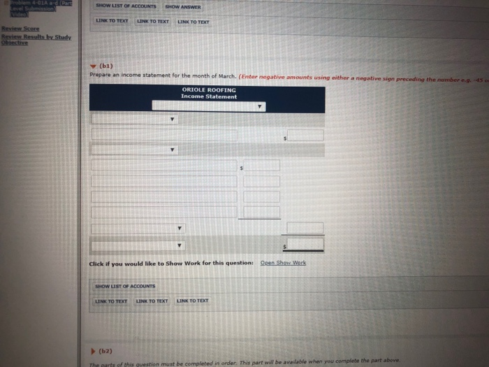 columns of the worksheet for Oriole Roofing at March 31, 2020, are