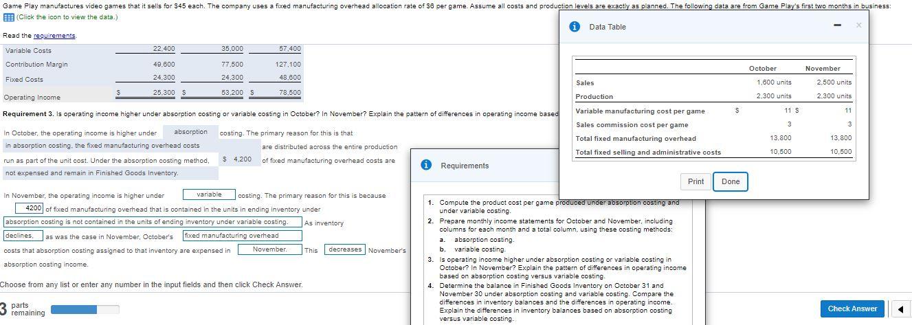 I need the solution only for requirement 3 and 4 asap