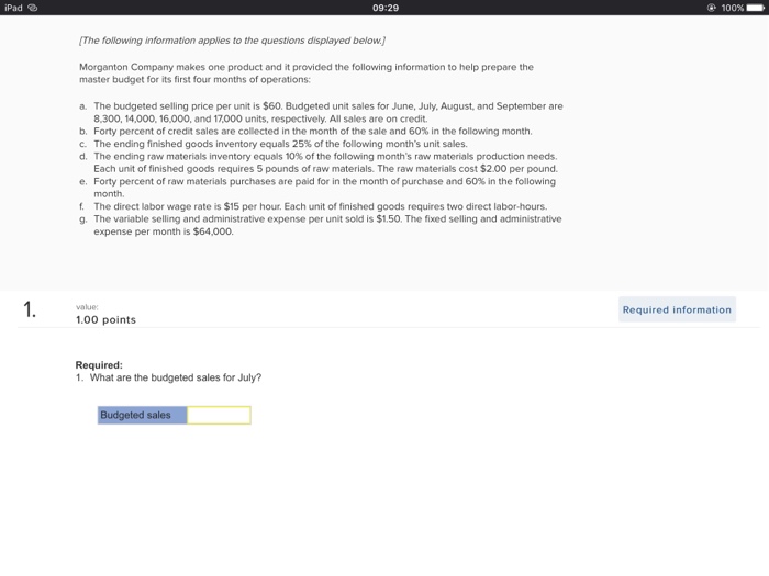 Resources Worksheet Learning objective: 08-03 Learning Objective: 08-07 Prepare a selling and