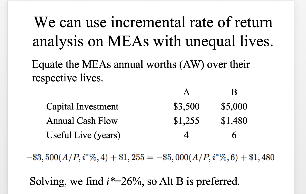 How did he get i=26% ? We can use incremental rate