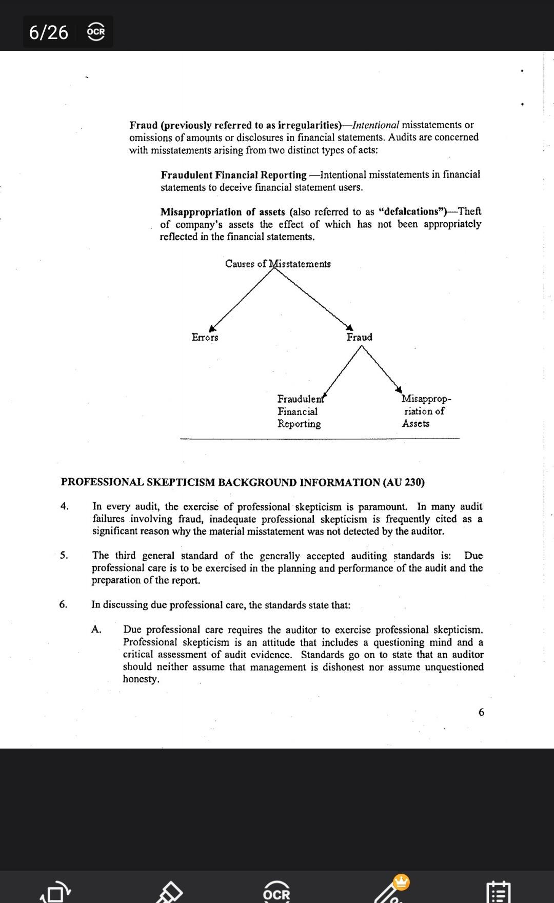 substantive tests or in the overall review stage indicate a previously unrecognized