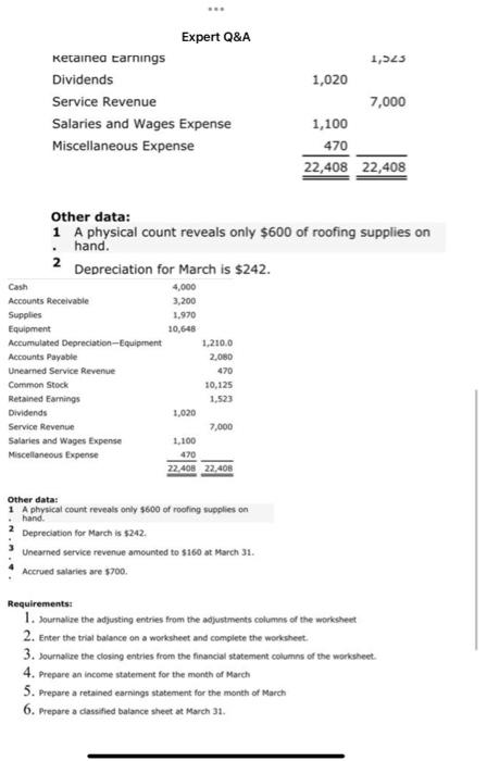 question and is this complete it looks short? Other data: 1 A